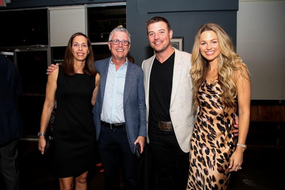 Houston Astros Collin McHugh Growing Good Urban Harvest Revival Market Gina and Jeff Luhnow, Joe Smith and Allie LaForce