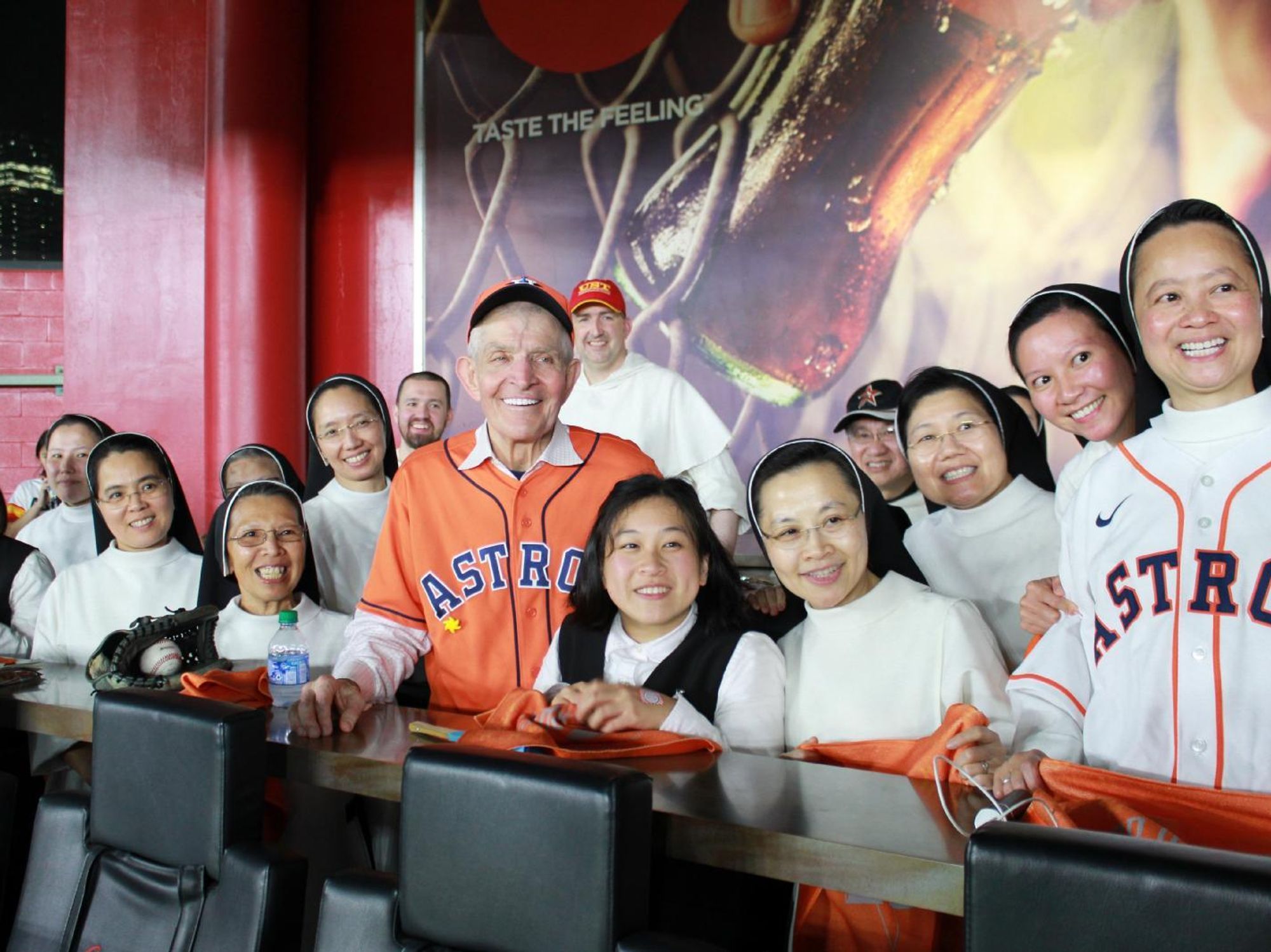 Houston Astros rally nuns Matrress Mac Jim "Mattress Mack" McIngvale Minute Maid Park