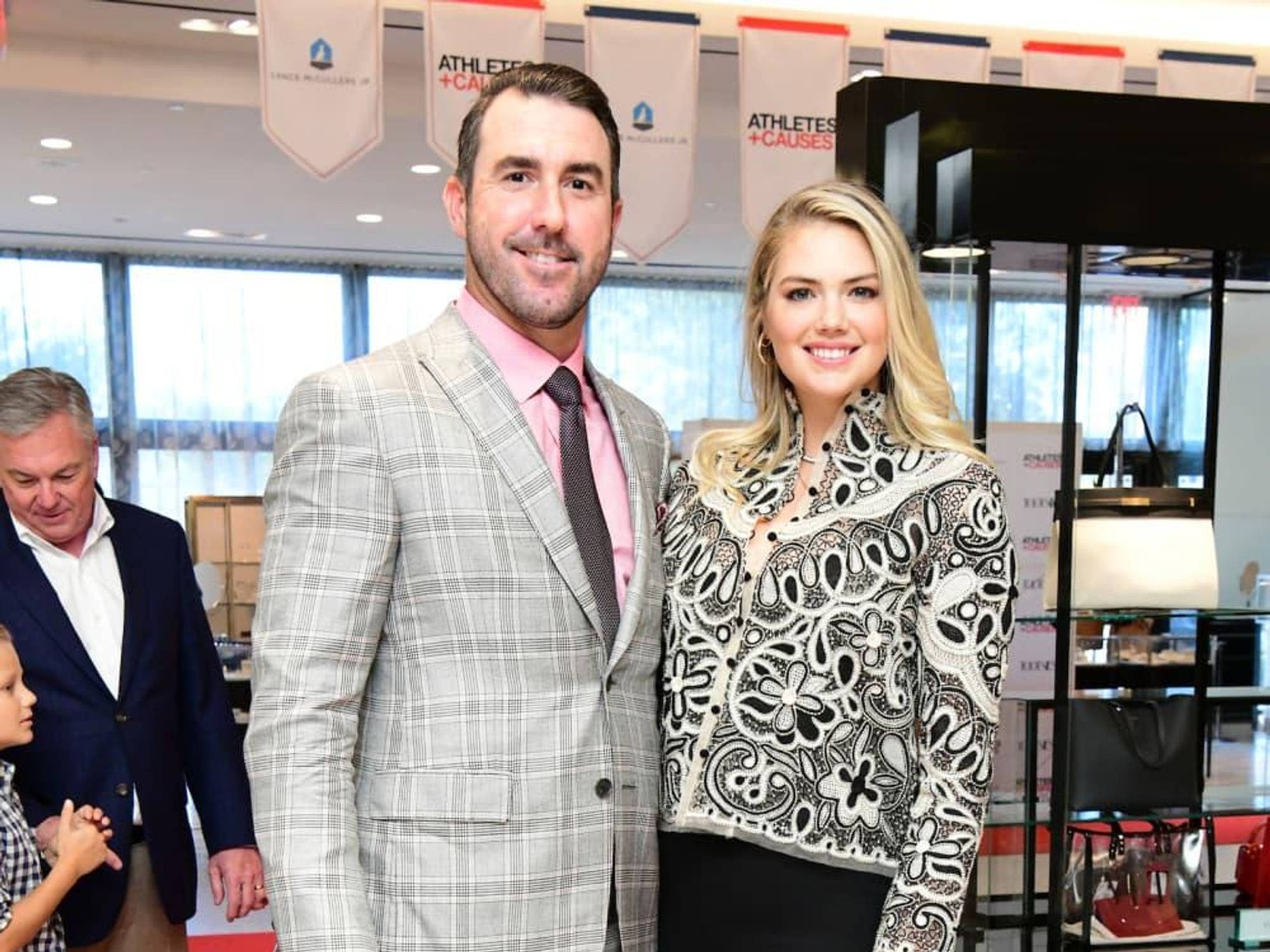 Kate Upton was in attendance for Justin Verlander's introduction