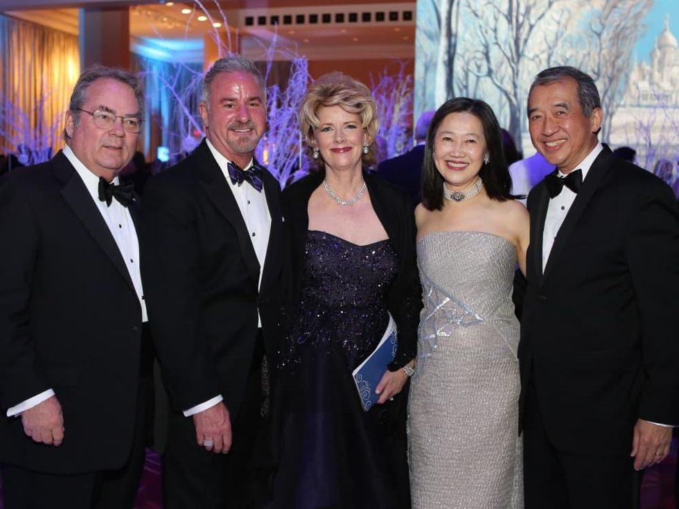 Houston Ballet Ball, Feb. 2016, Mike Hood, Marcia Backus, Terry Wayne Jones, Anne Chao, Albert Chao
