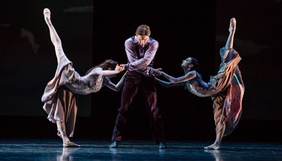 Houston Ballet Four Premieres September 2013 Intimate Pages with Ian Casady, Elise Judson, Emily Bowen choreographed by Christopher Bruce
