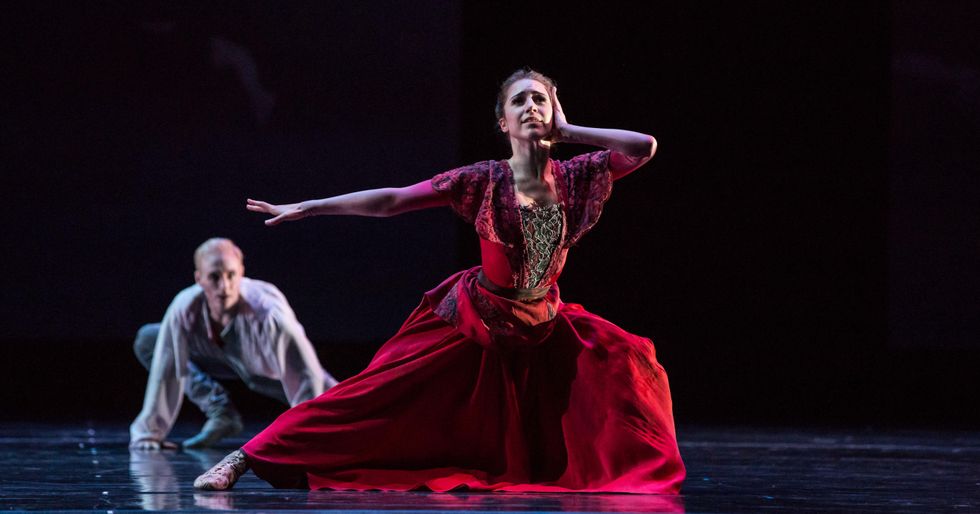 Houston Ballet Four Premieres September 2013 Intimate Pages with Jessica Collado and Christopher Gray choreographed by Christopher Bruce