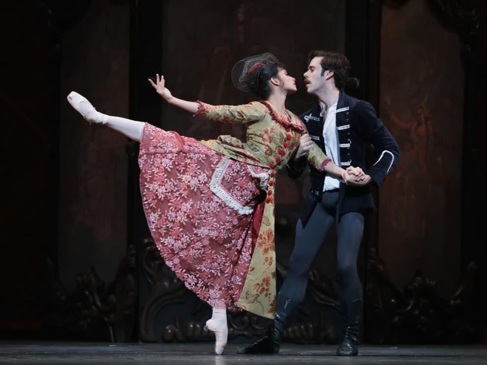 Houston Ballet Mayerling Karina Gonzalez as Baroness Mary Vetsera and Connor Walsh as Prince Rudolf