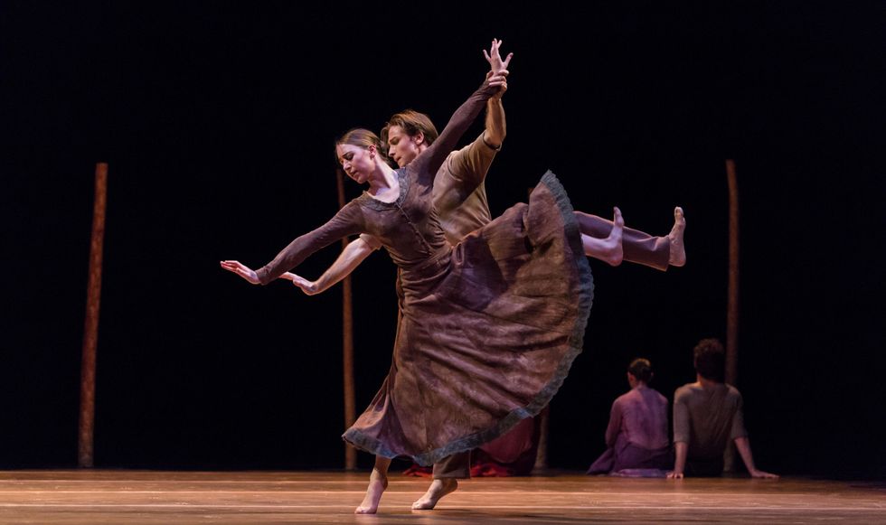 Houston Ballet Modern Masters March 2015 Jessica Collado and Ian Casady in Jardi Tancat choreographed by Nacho Duato