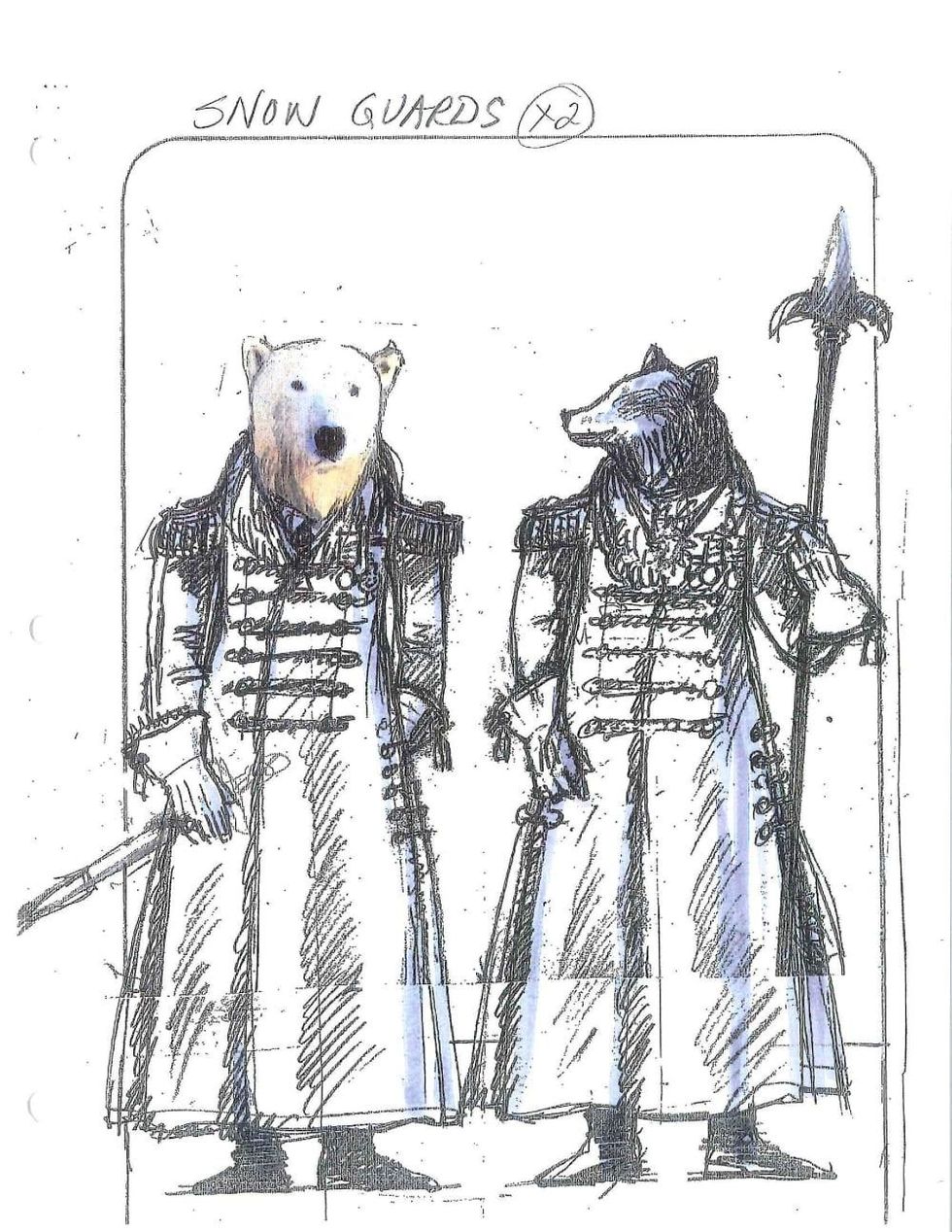 Houston Ballet new Nutcracker drawing of Snow Guards