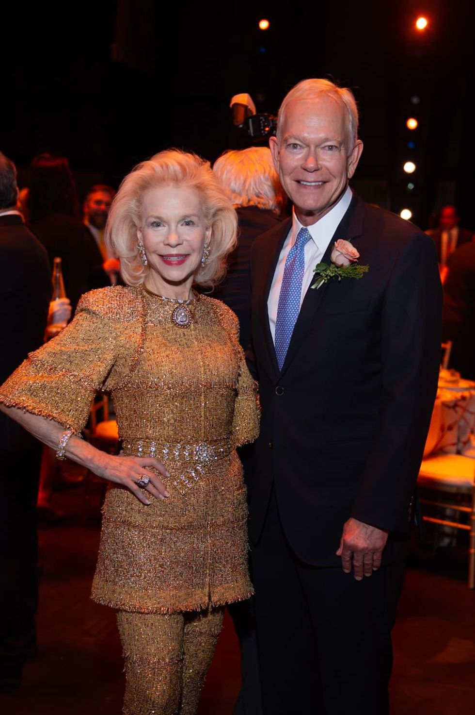 Houston Ballet Onstage Dinner Lynn Wyatt and Jesse (Jay) H. Jones II; Photo by Wilson Parish