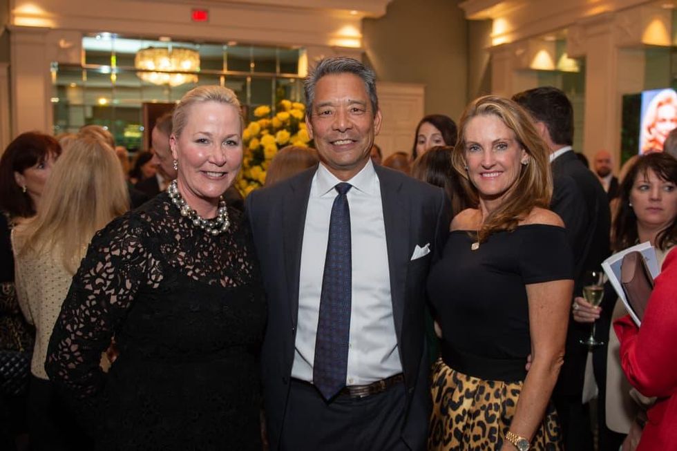 Houston Ballet Onstage Dinner Sara Paschall Dodd, Frank and Stephanie Tsuru