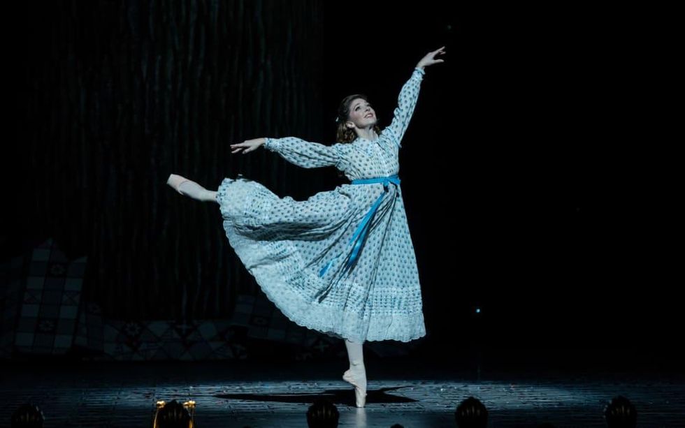 Houston Ballet Principal Melody Mennite as Clara in Stanton Welch\u2019s The Nutcracker.