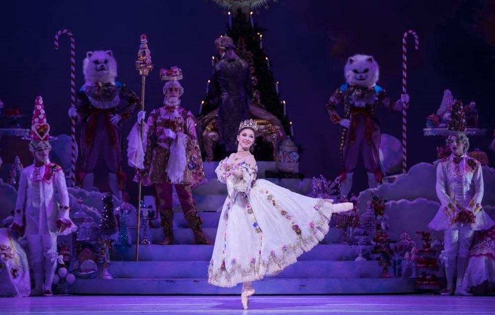 Houston Ballet Principal Melody Mennite as Clara with Artists of Houston Ballet in Stanton Welch\u2019s The Nutcracker