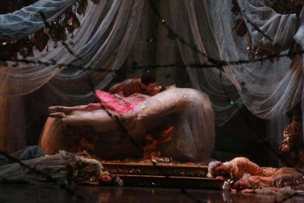 Houston Ballet principals Connor Walsh as Price Florimund and Yuriko Kajiya as Princess Aurora in Ben Stevenson\u2019s The Sleeping Beauty