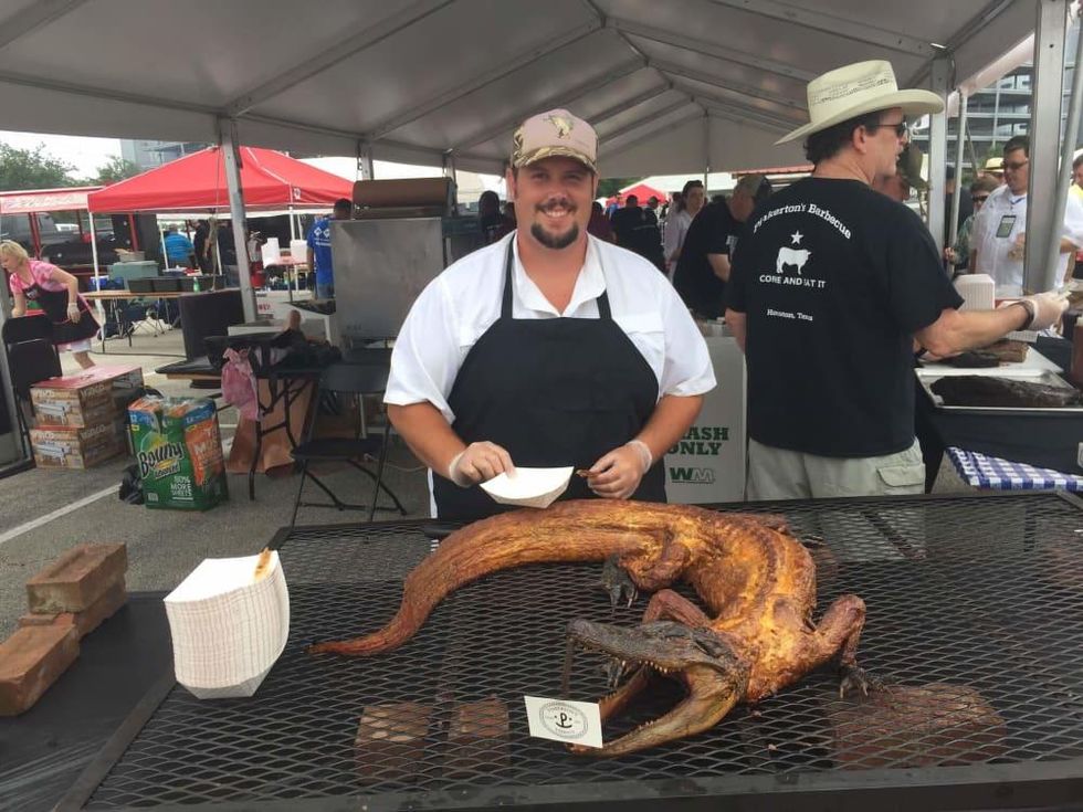 Houston Barbecue Festival Pinkerton's smoked alligator