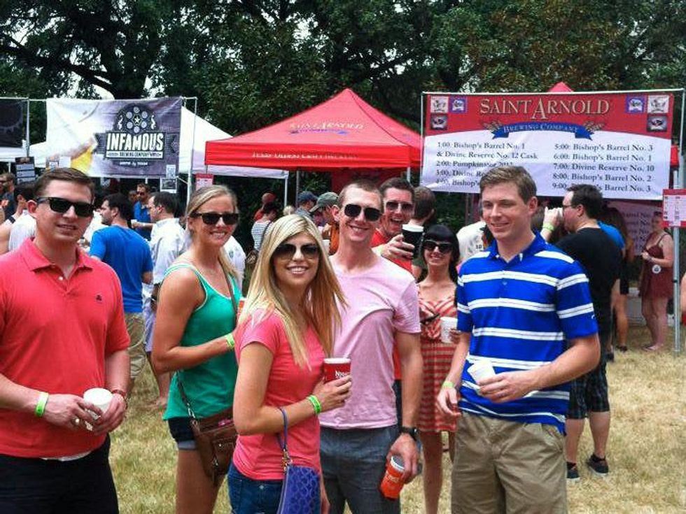 Houston Beer Fest June 2013 Saint Arnold Brewing Co. booth and people