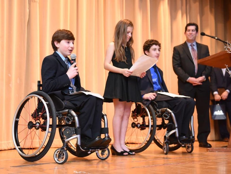 Houston, Beth Yeshurun Day School gala, December 2015, Aaron Berry, Willa Berry, Peter Berry, Rabbi Brian Strauss