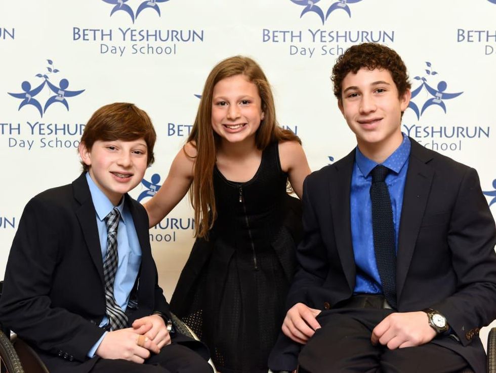 Houston, Beth Yeshurun Day School gala, December 2015, Aaron, Willa and Peter Berry