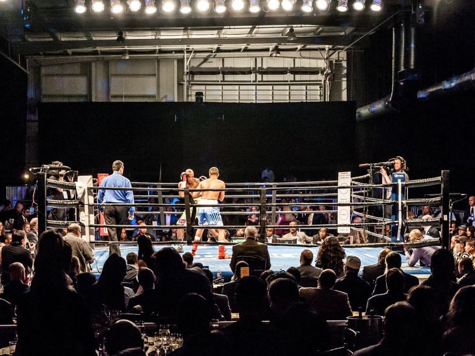 Houston, Black Tie Boxing Benefiting Lone Survivor Foundation, Feb 2017, the main room and boxing ring