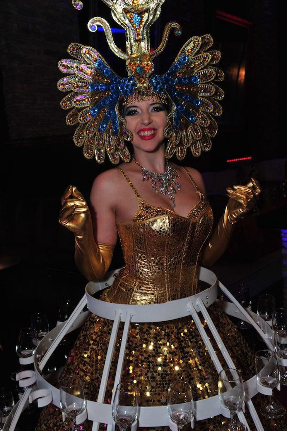 Houston, Bravo Sex Trafficking Fundraiser, June 2015, champagne girl