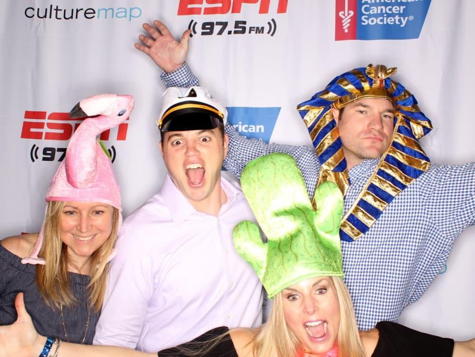 Houston, Cattle Barron's Ball 2017, May 2017, Partygoers have fun in the Photobooth