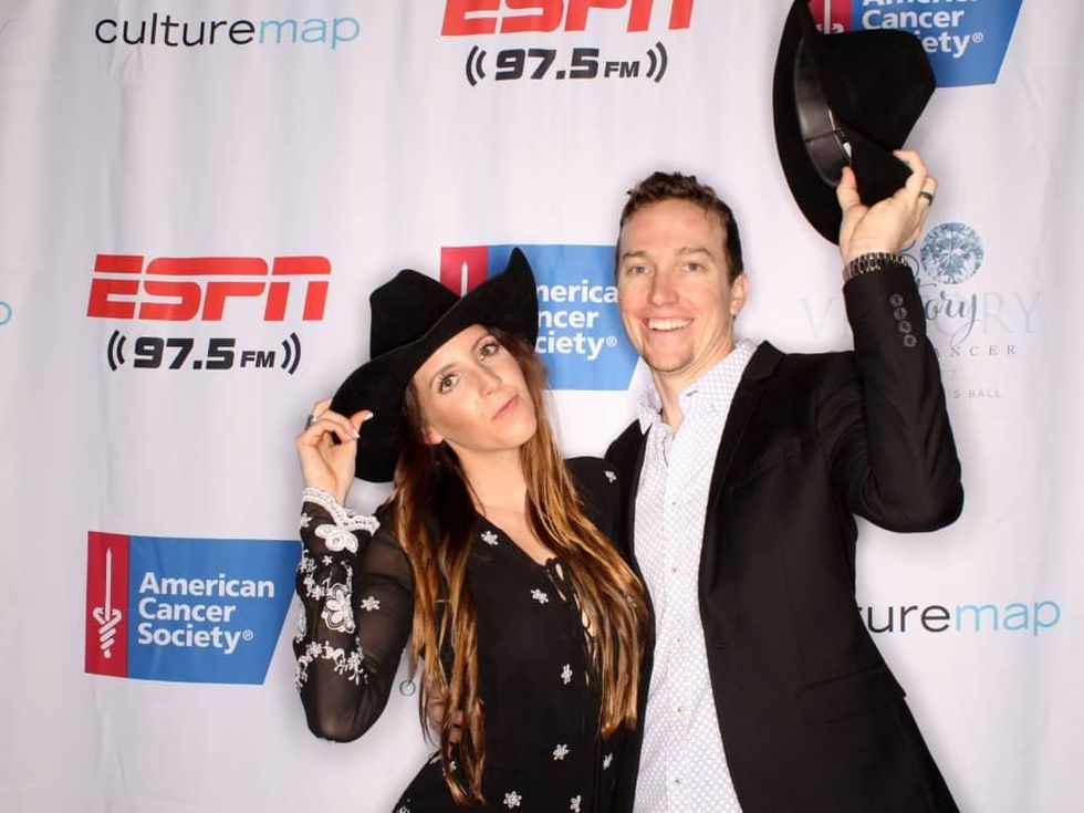 Houston, Cattle Barron's Ball 2017, May 2017, Partygoers have fun in the Photobooth