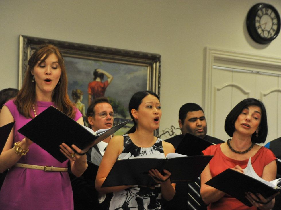 Houston Chamber Choir gala April 2013 Houston Chamber Choir members Laurie Robertson, Jeff Ragsdale, Jennifer Gallagher, Wayne Ashley, Marianna Parnas Simpson