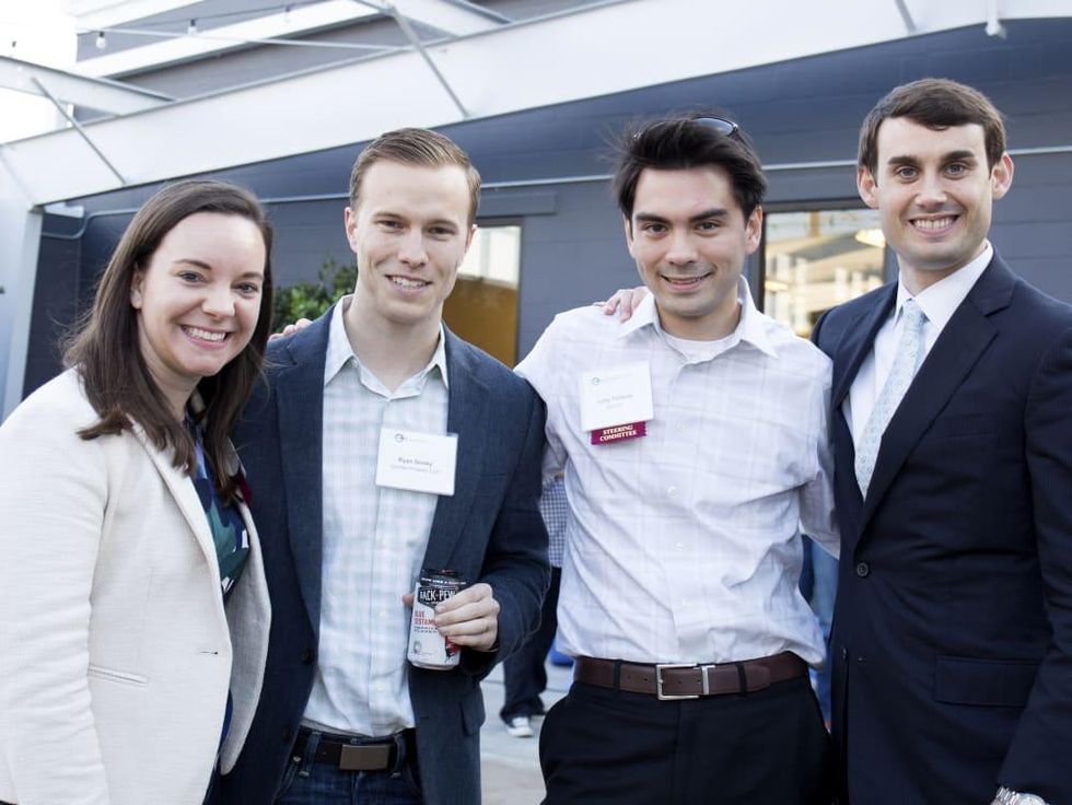 Houston, CHIME YP event at Headquarters, March 2017, Courtney Carlson, Ryan Seeley, Ryan Poblete, Cody Schneider.