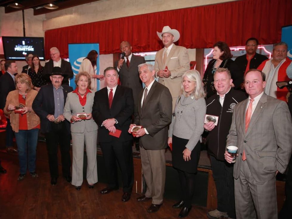 Houston City Council on front row at Mayor's Rodeo Kickoff Breakfast