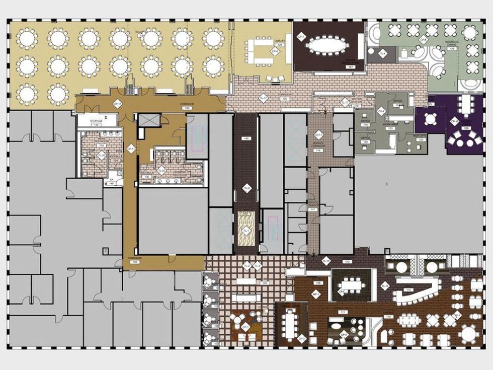 Houston Club, remodel, floor plan, January 2013