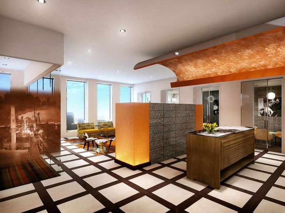 Houston Club, remodel, lobby, January 2013