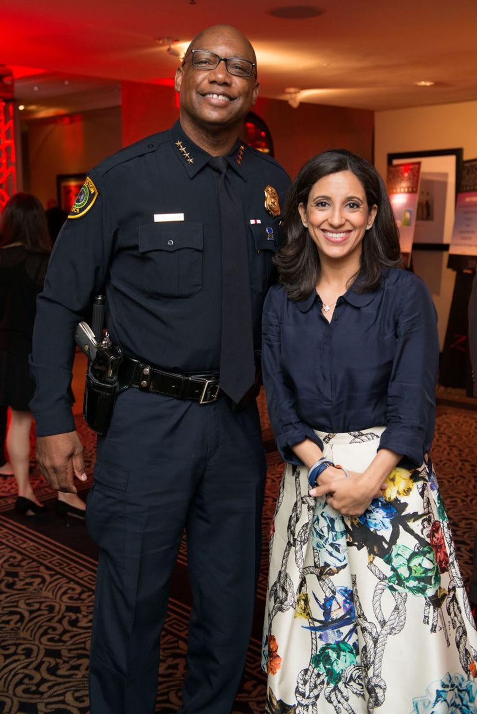 Houston, Crime Stoppers Awards luncheon, May 2015, Charles A. McClelland, Jr., Rania Mankarious