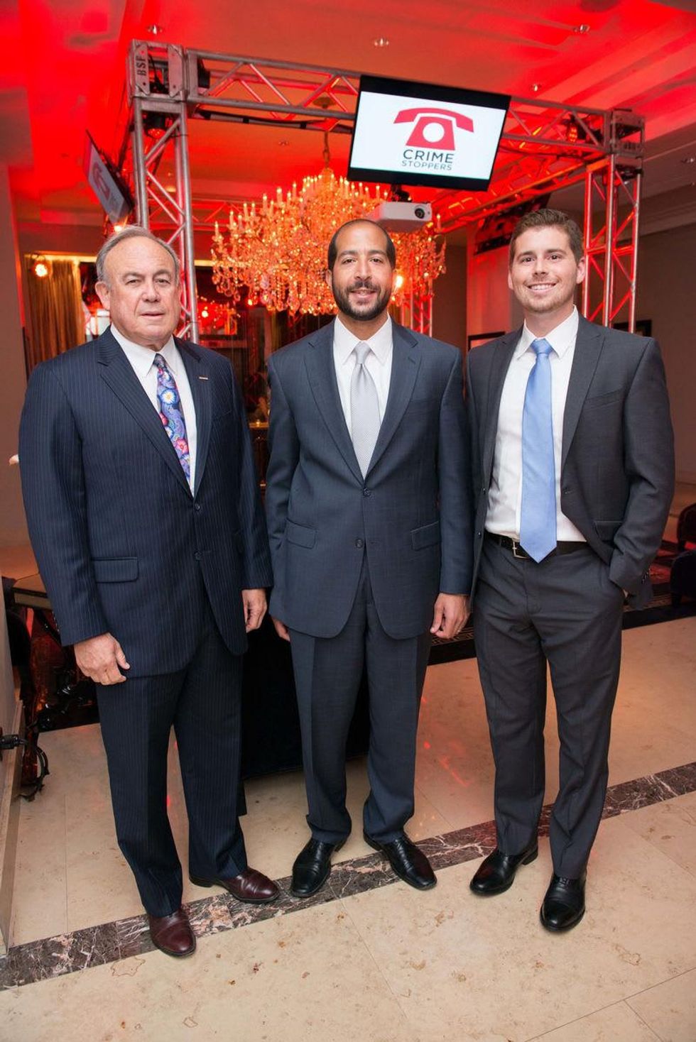 Houston, Crime Stoppers Awards luncheon, May 2015, Mack Neff with Integrity Bank, Hazem Ahmed, Chris Springer
