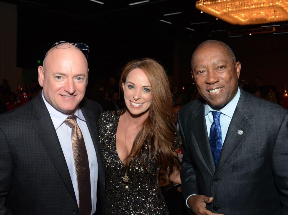 Houston, Crime Stoppers of Houston gala, Nov. 2016, Scott Kelly, Amiko Kauderer, Mayor Sylvester Turner