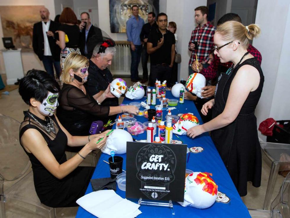 Houston, CultureMap Day of the Dead party, October 2015, craft station