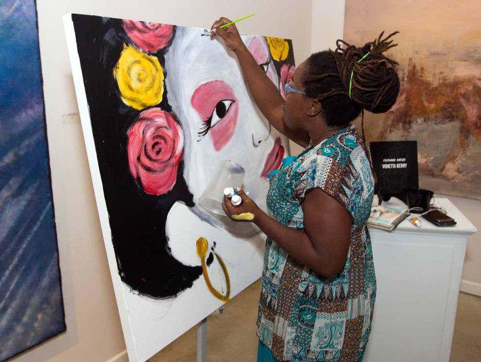 Houston, CultureMap Day of the Dead party, October 2015, Vonetta Berry