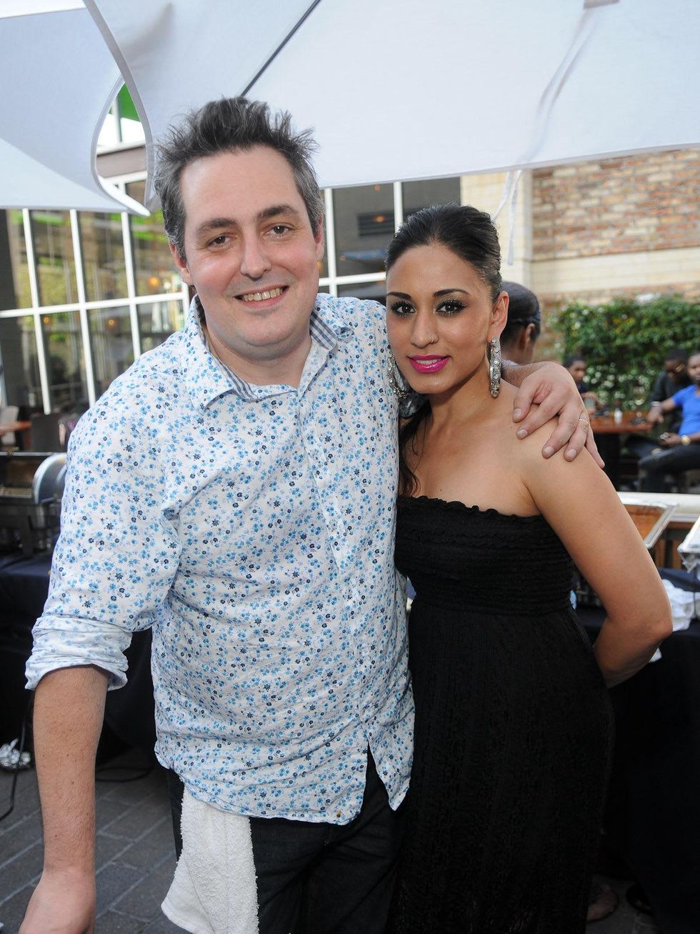 Houston Curry Crawl at Straits May 2013 Evan Turner and Neera Patidar