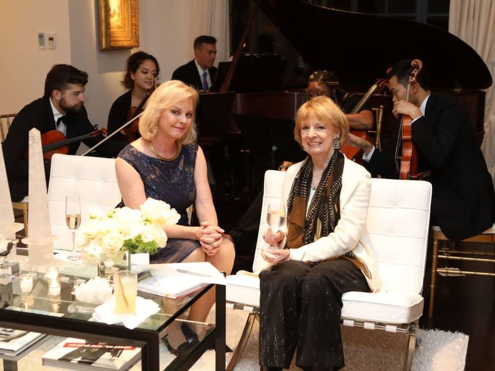 Houston, Cynthia and Anthony Petrello cocktail reception for Tommy Tune, Nov. 2016, Karen Bradshaw, Sandy Godfrey