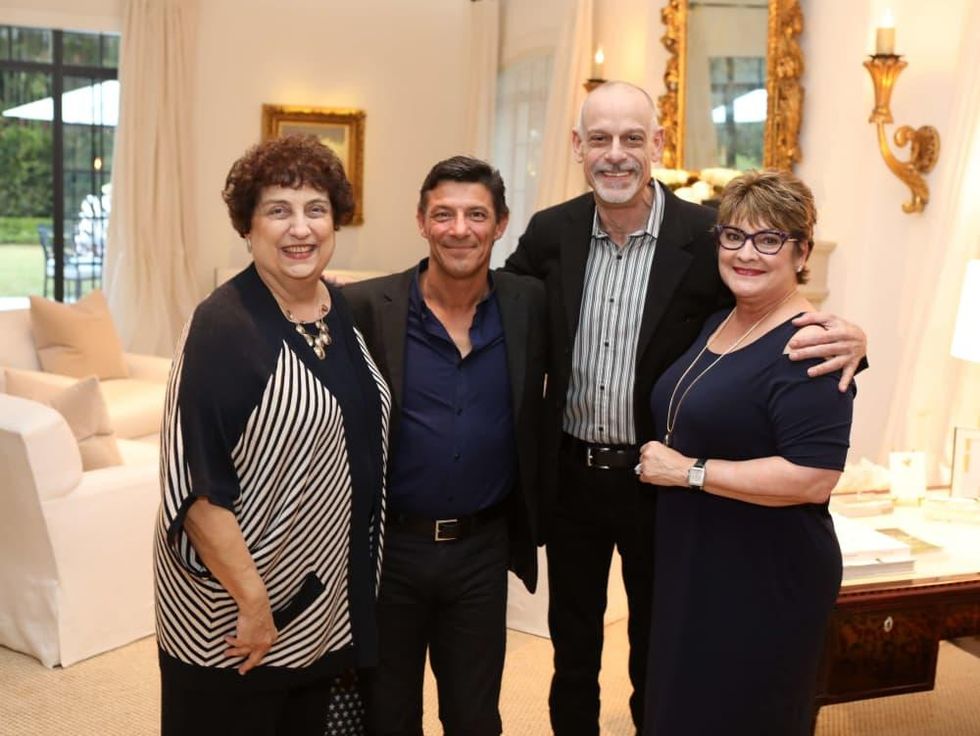 Houston, Cynthia and Anthony Petrello cocktail reception for Tommy Tune, Nov. 2016, Maureen Patton, Patrick Rinn, Michael Biagi, Cissy Segall Davis