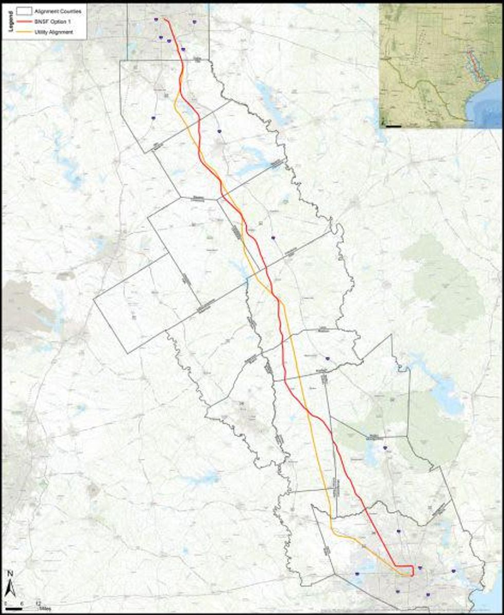 Houston Dallas bullet train routes under evaluation