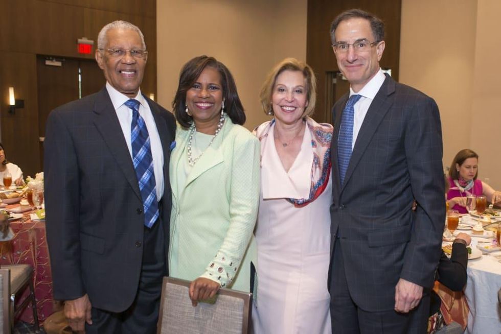 Houston, DePelchin Children's Center Families for Kids Luncheon, May 2016, Reverend Bill Lawson, Melanie Lawson, Doe Florsheim, Henry Florsheim