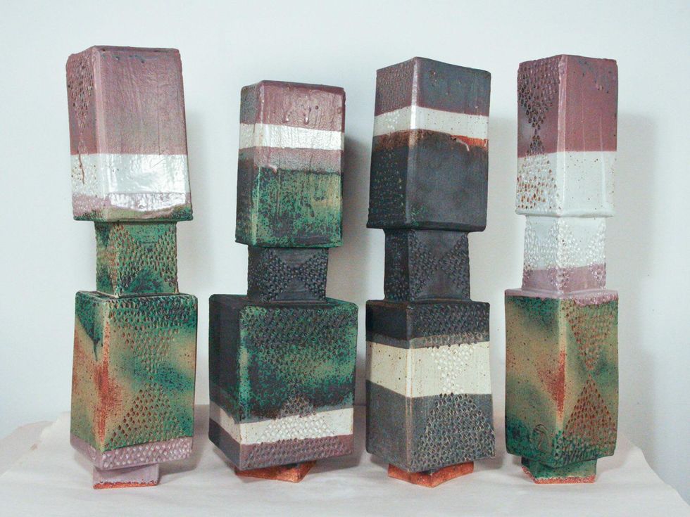 Houston Design Fair 2013 exhibitors BZIPPY (and) Co. tall vases