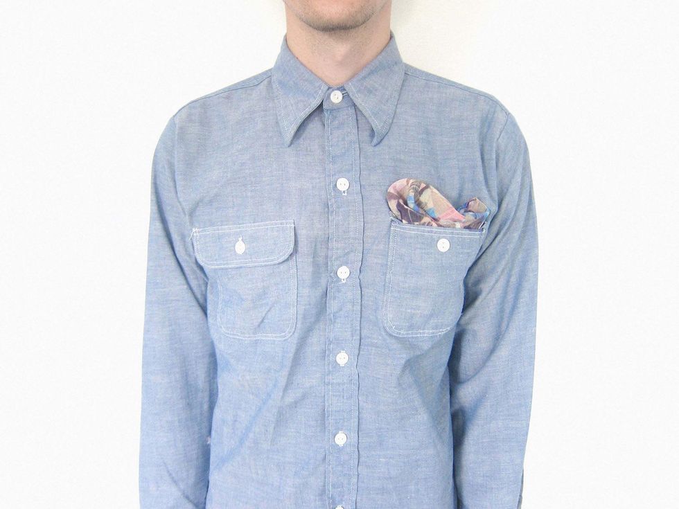 Houston Design Fair 2013 exhibitors Evens Tremolite shirt with pocket scarf