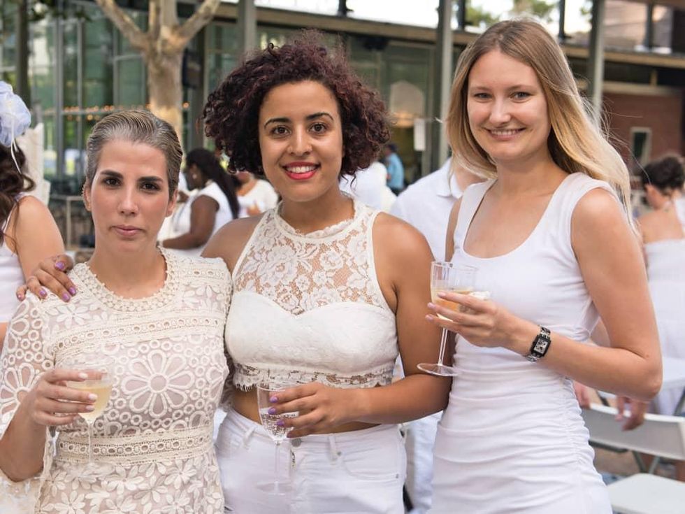 Houston, Diner en Blanc, June 2015, Eleanor Cluzel, Salma Rizki, Yulia Baker