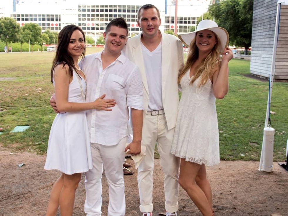 Houston, Diner en Blanc, June 2015, Mercedes Gomez, Noah Coffelt, Aaron Kane, Sarah Brissey