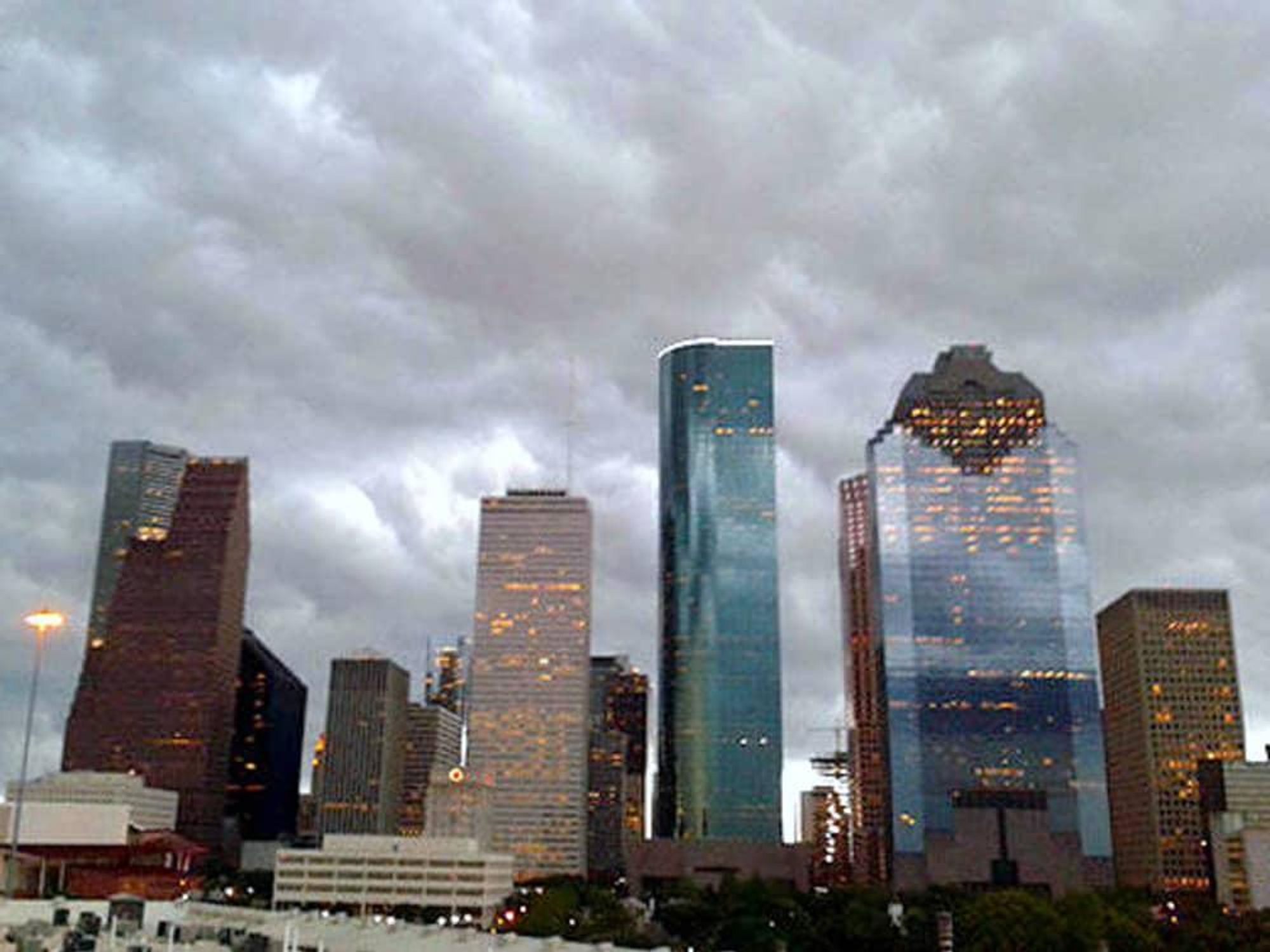 Houston, downtown storms, August 2017