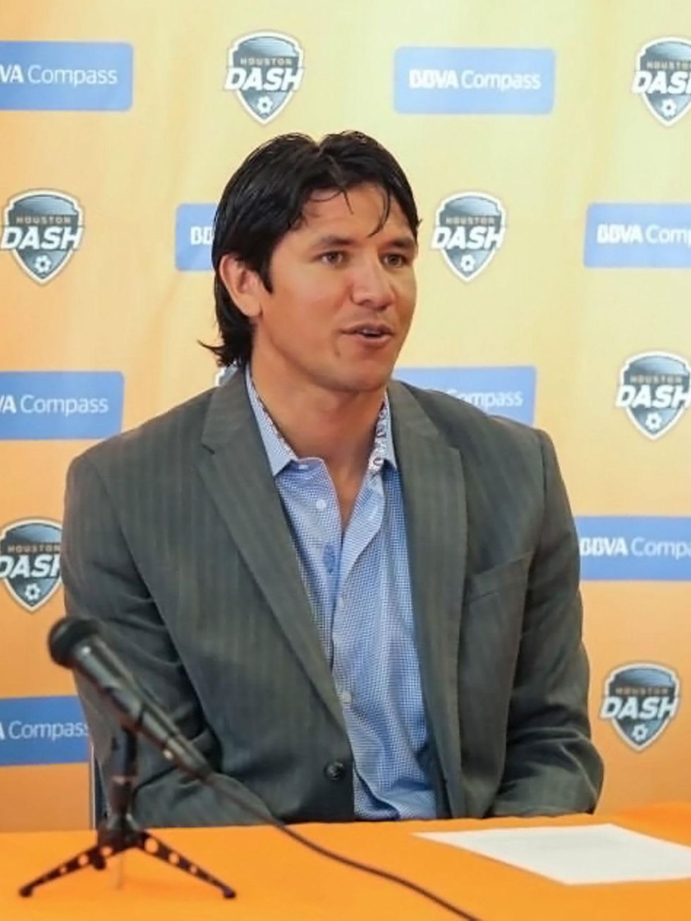 Houston Dynamo Brian Ching Houston Dash press conference March 201