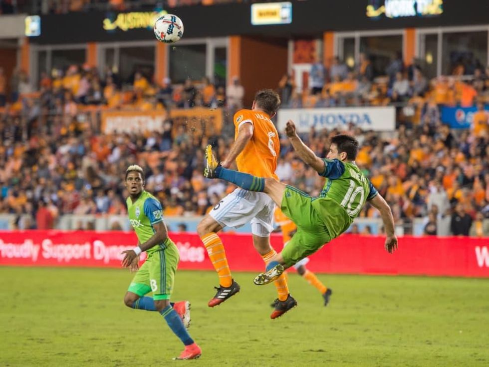 Houston Dynamo in MLS Western Conference game against Seattle