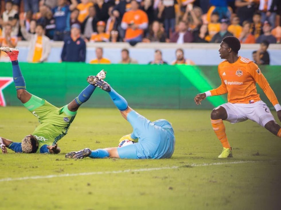 Houston Dynamo in MLS Western Conference game against Seattle