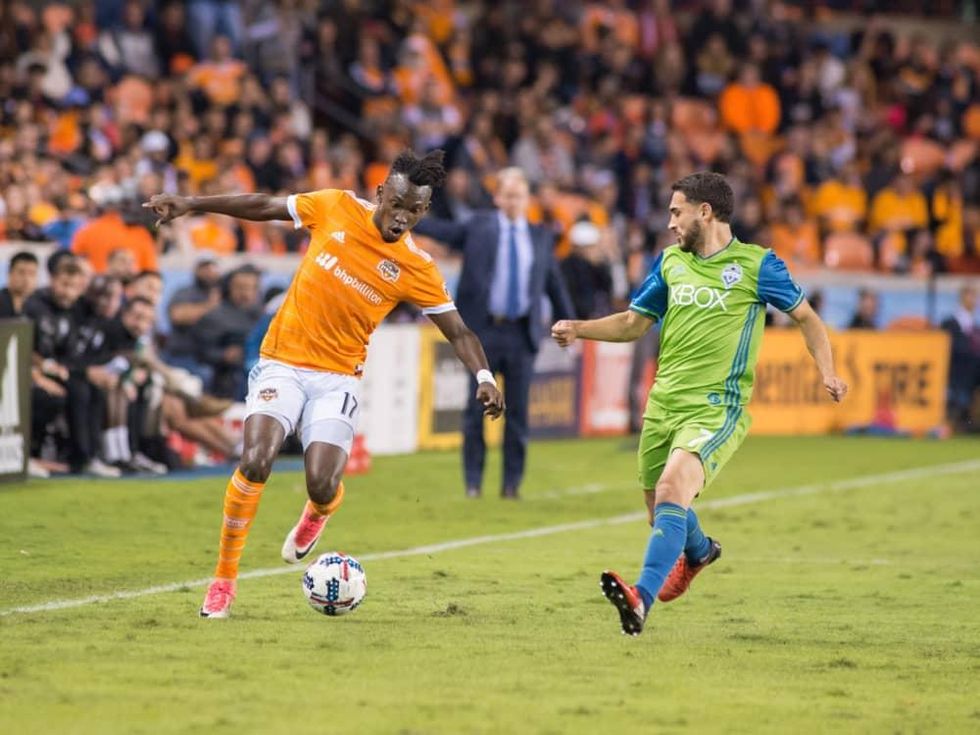 Houston Dynamo in MLS Western Conference game against Seattle