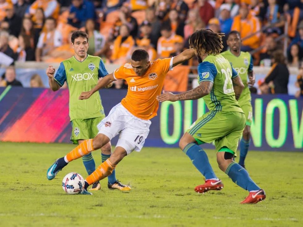 Houston Dynamo in MLS Western Conference game against Seattle