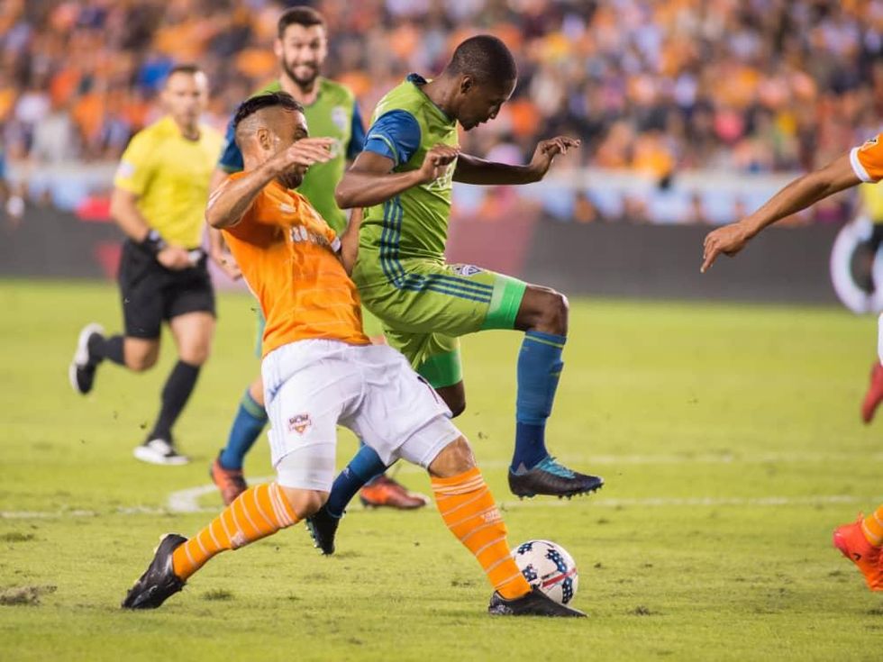 Houston Dynamo in MLS Western Conference game against Seattle