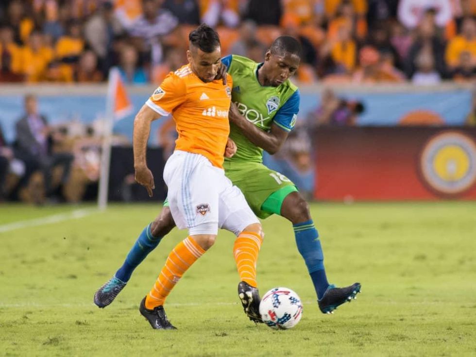 Houston Dynamo in MLS Western Conference game against Seattle