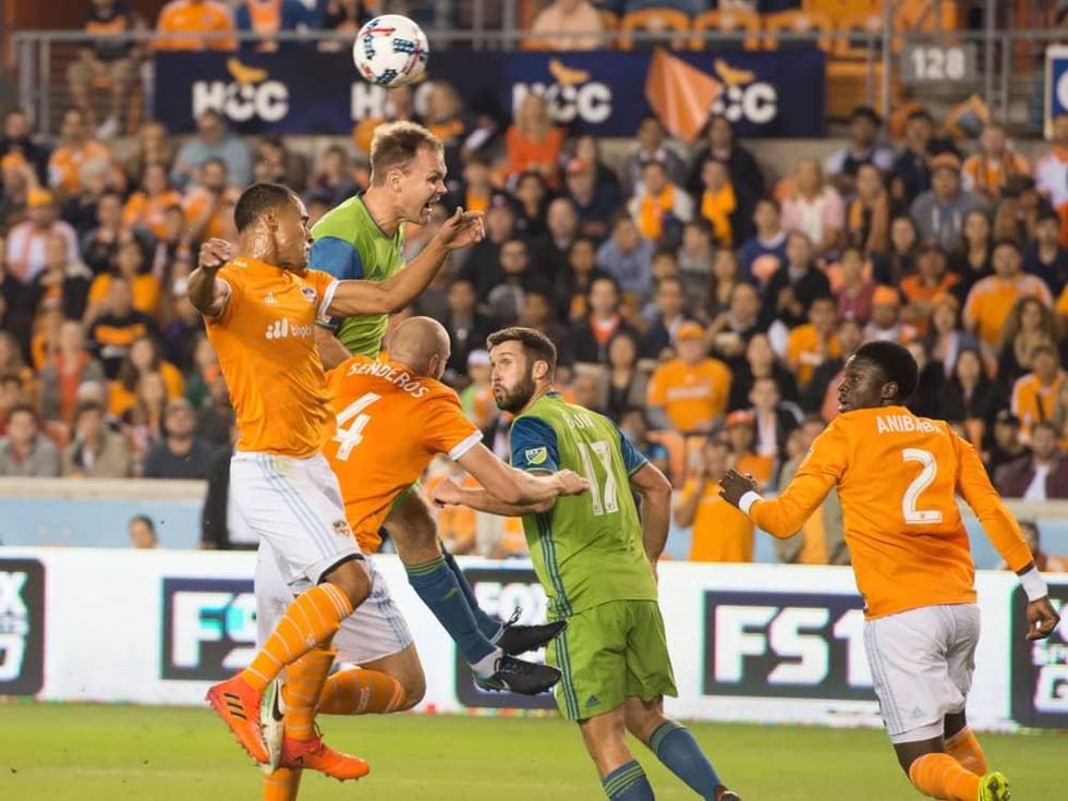 Houston Dynamo in MLS Western Conference game against Seattle